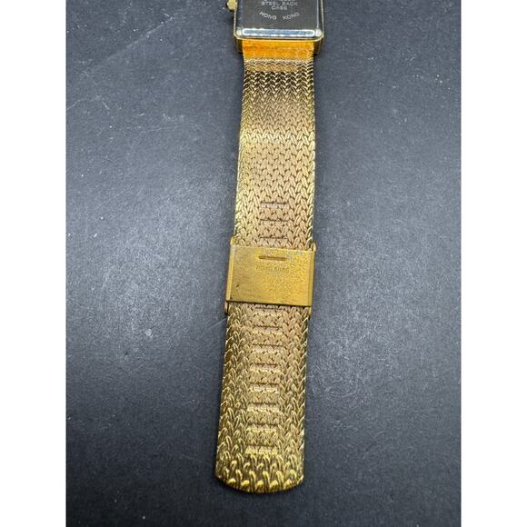 Vintage Xavier Quartz Men\'s Tank Watch Diamond Markers Swiss Black Dial 25MM main image 9